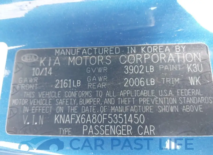 KNAFX6A80F5351450# 9