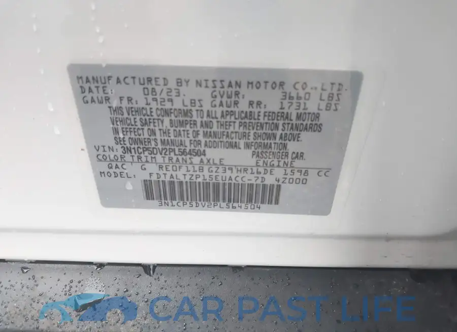3N1CP5DV2PL564504# 9