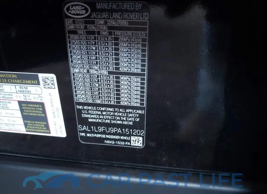 SAL1L9FU9PA151202# 9