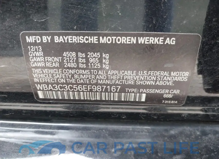 WBA3C3C56EF987167# 9