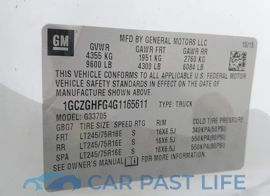 1GCZGHFG4G1165611# 9