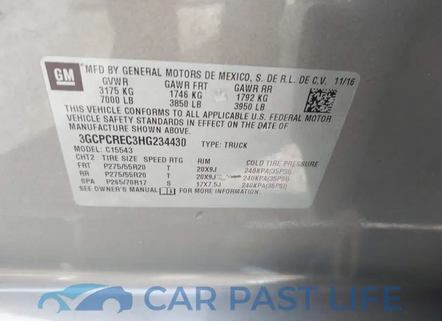 3GCPCREC3HG234430# 9