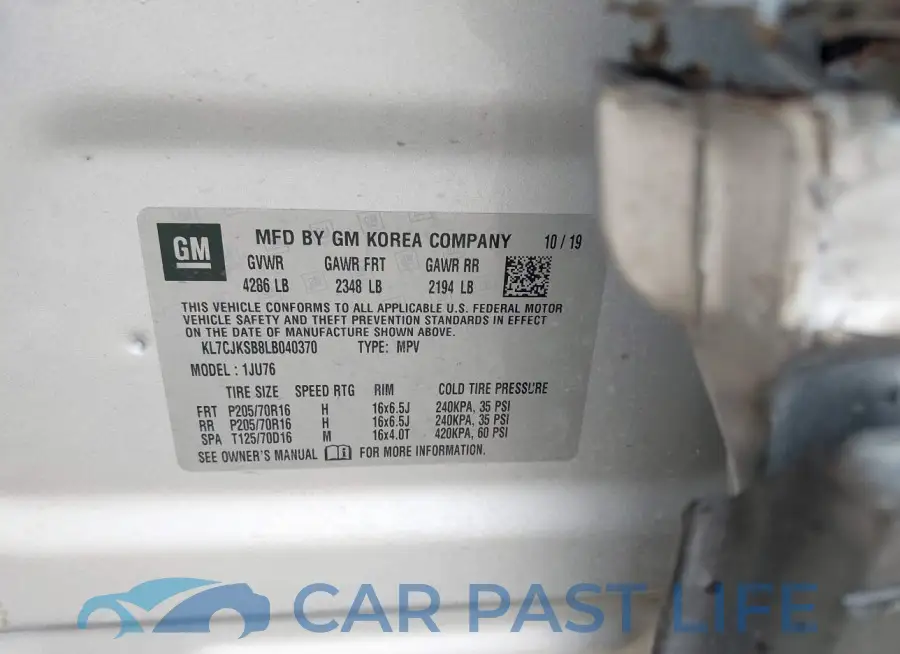 KL7CJKSB8LB040370# 9