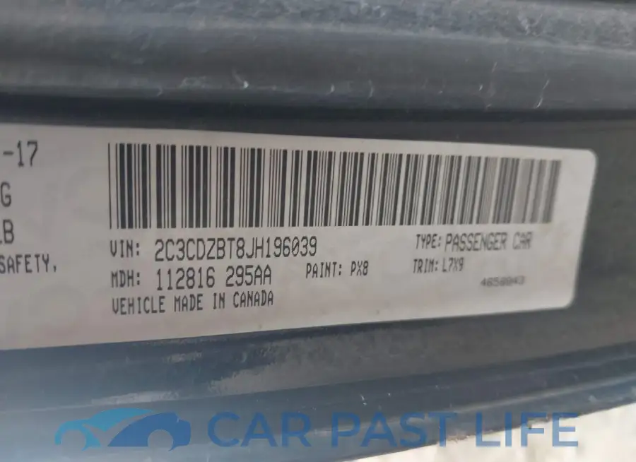 2C3CDZBT8JH196039# 9