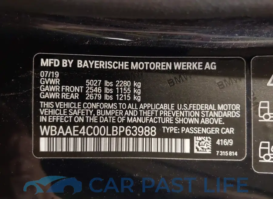 WBAAE4C00LBP63988# 9