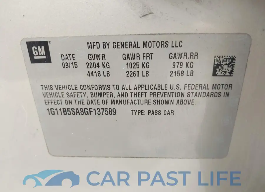 1G11B5SA8GF137589# 9