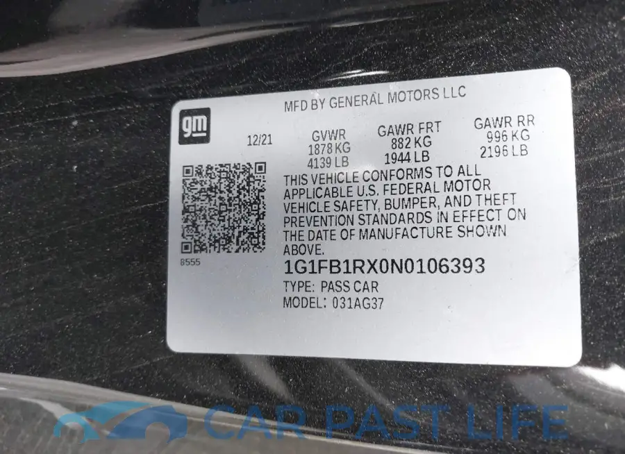 1G1FB1RX0N0106393# 9