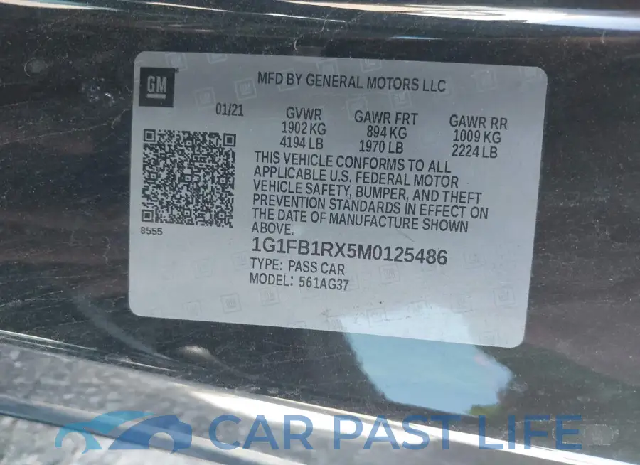 1G1FB1RX5M0125486# 9