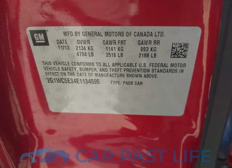 2G1WC5E34E1134595# 9