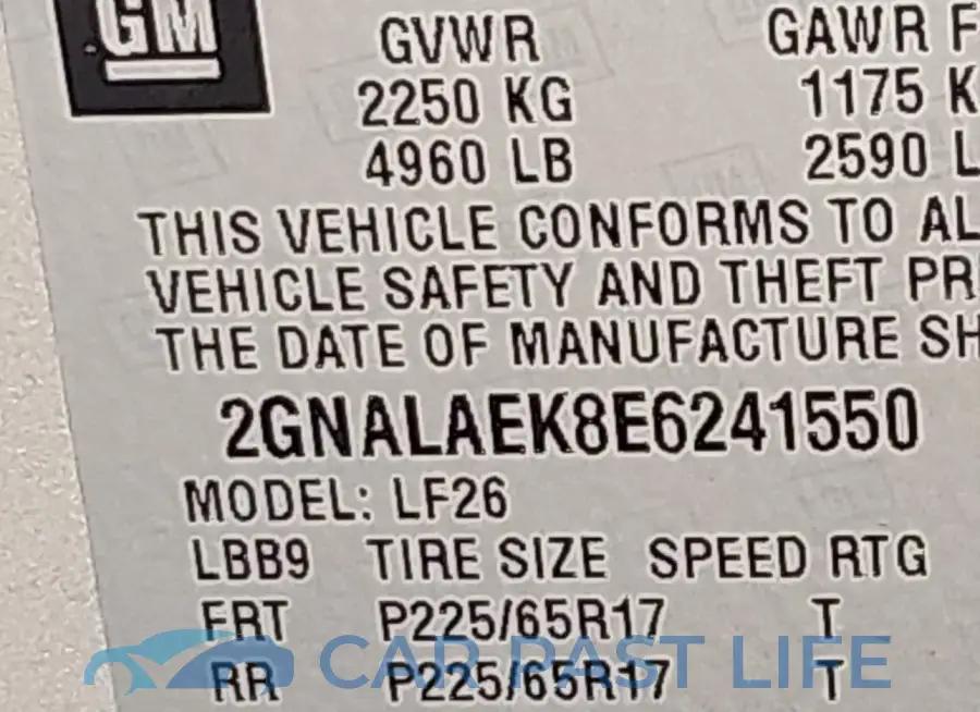 2GNALAEK8E6241550# 9