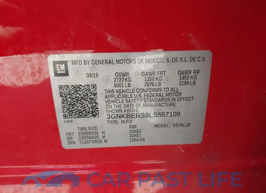 3GNKBERS9LS557109# 9