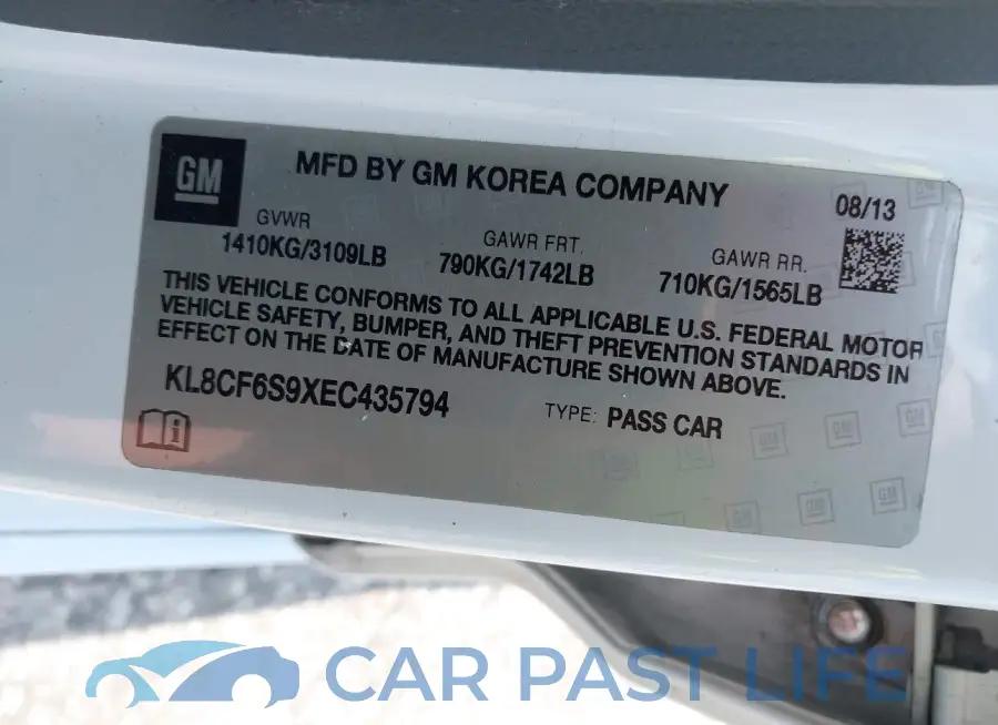 KL8CF6S9XEC435794# 9