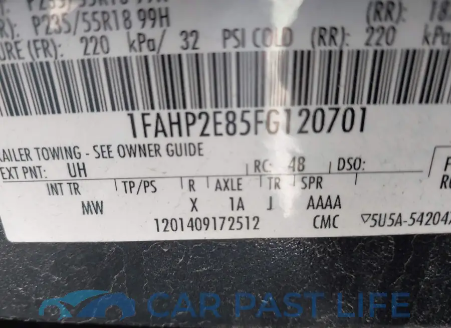 1FAHP2E85FG120701# 9
