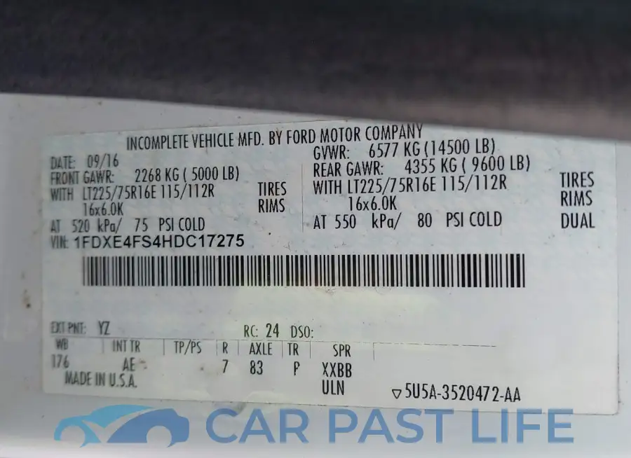 1FDXE4FS4HDC17275# 8