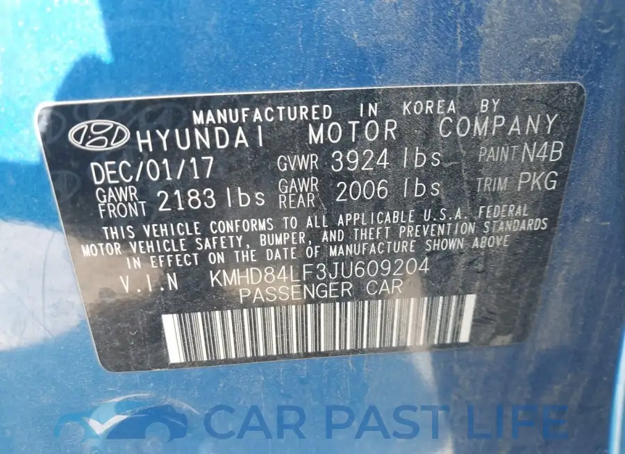 KMHD84LF3JU609204# 9