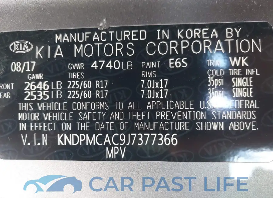 KNDPMCAC9J7377366# 9