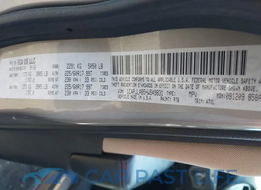 1C4PJLAB5HW549831# 9