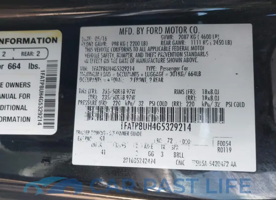 1FATP8UH4G5329214# 9