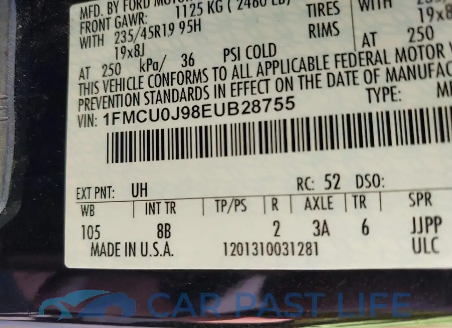 1FMCU0J98EUB28755# 9