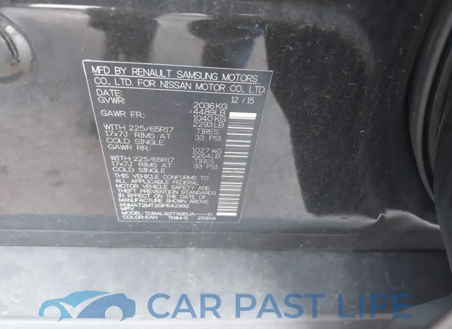 KNMAT2MT2GP642992# 9
