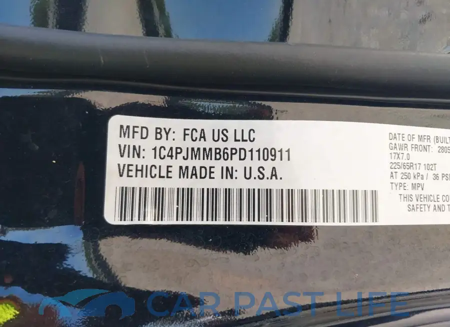 1C4PJMMB6PD110911# 9