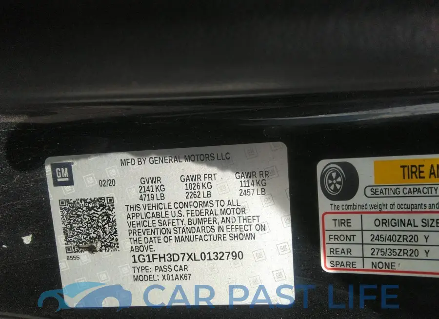 1G1FH3D7XL0132790# 9