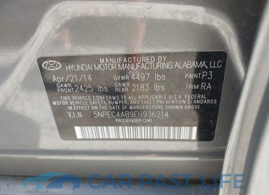 5NPEC4AB9EH936214# 9