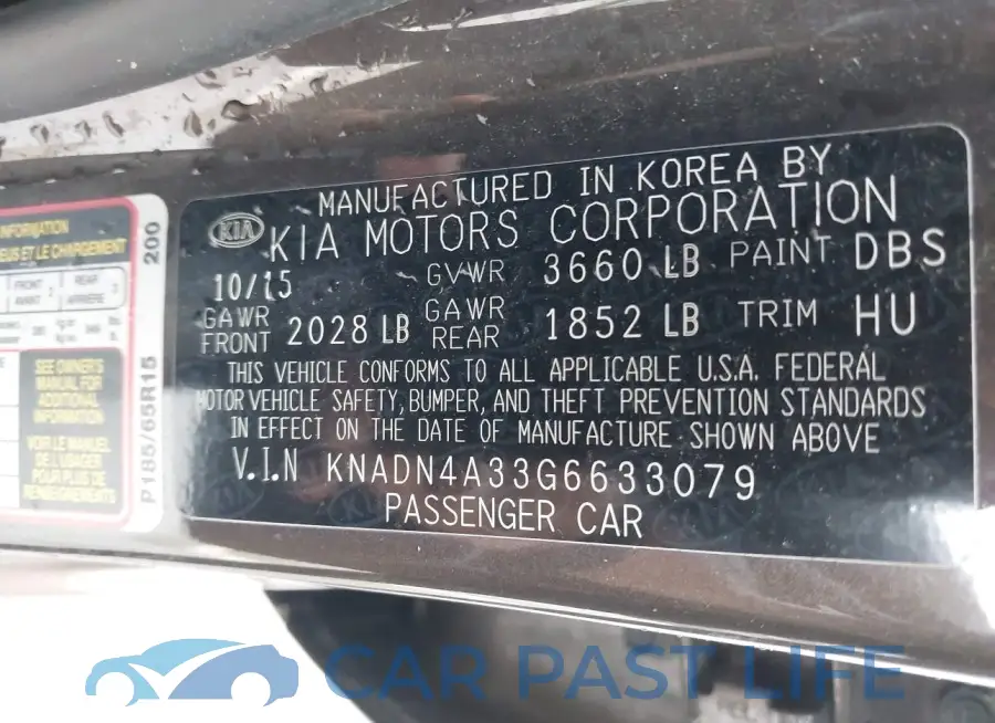 KNADN4A33G6633079# 9