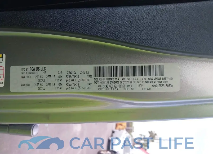 1C4BJWEG3GL181361# 9