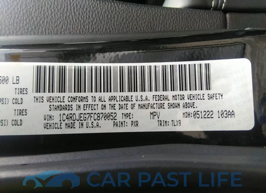 1C4RDJEG7FC870052# 9
