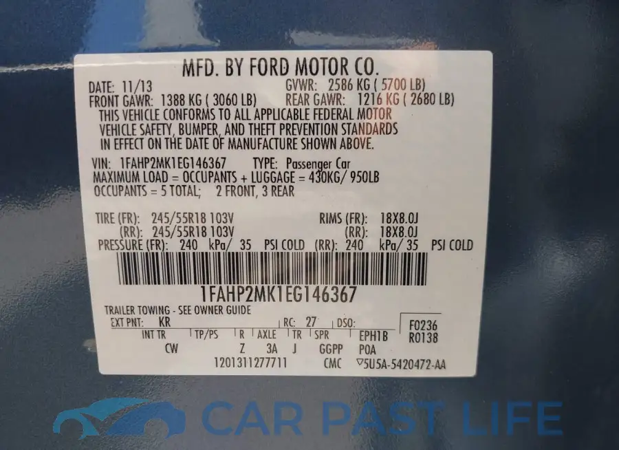 1FAHP2MK1EG146367# 9