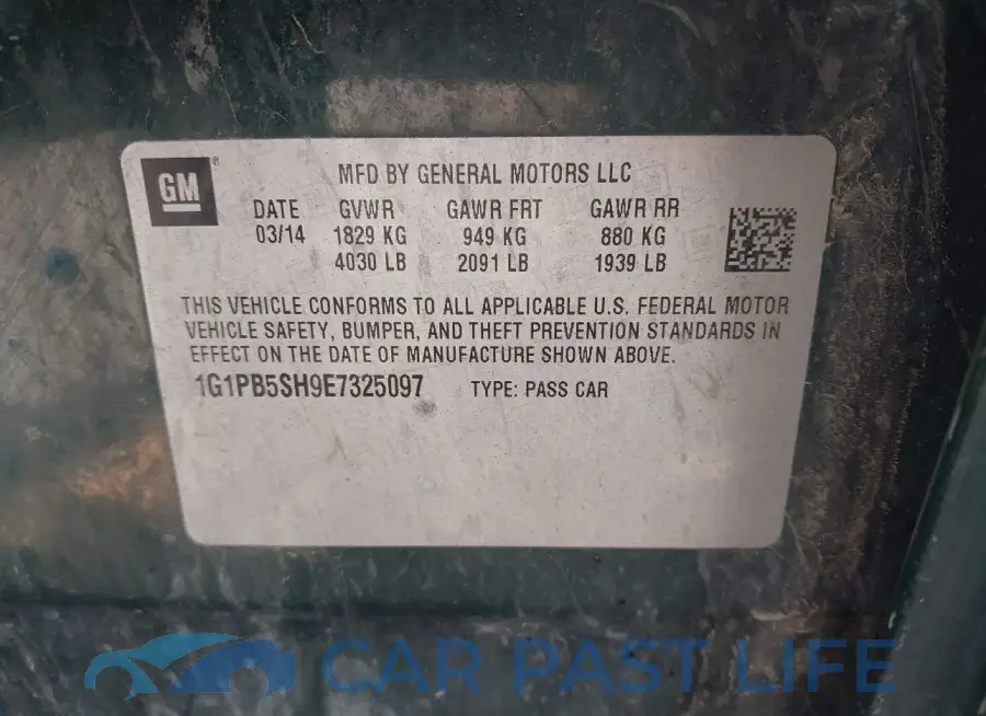 1G1PB5SH9E7325097# 9