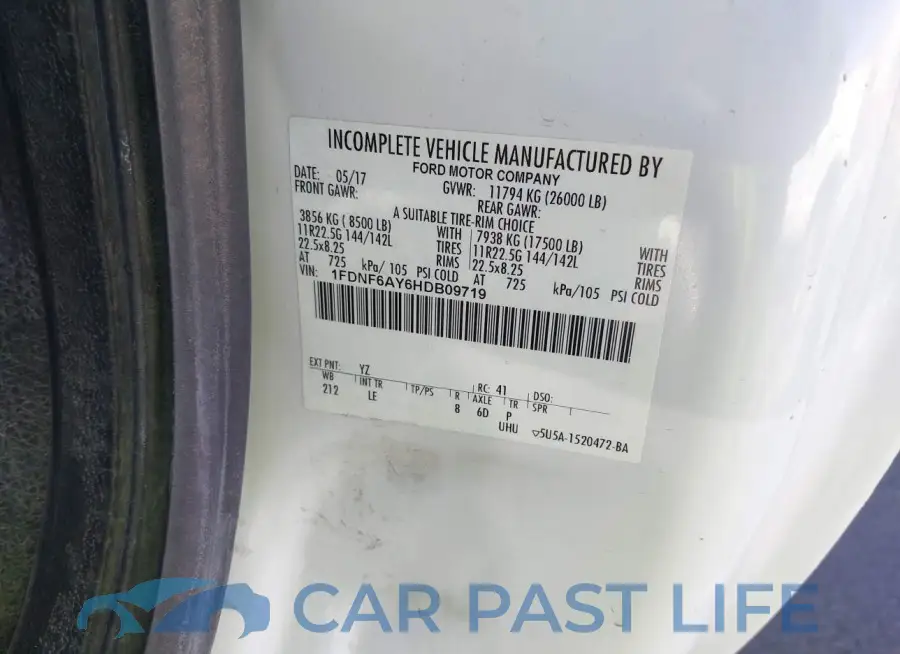 1FDNF6AY6HDB09719# 8