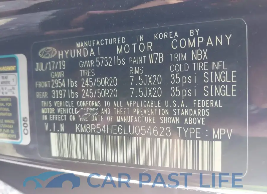 KM8R54HE6LU054623# 9