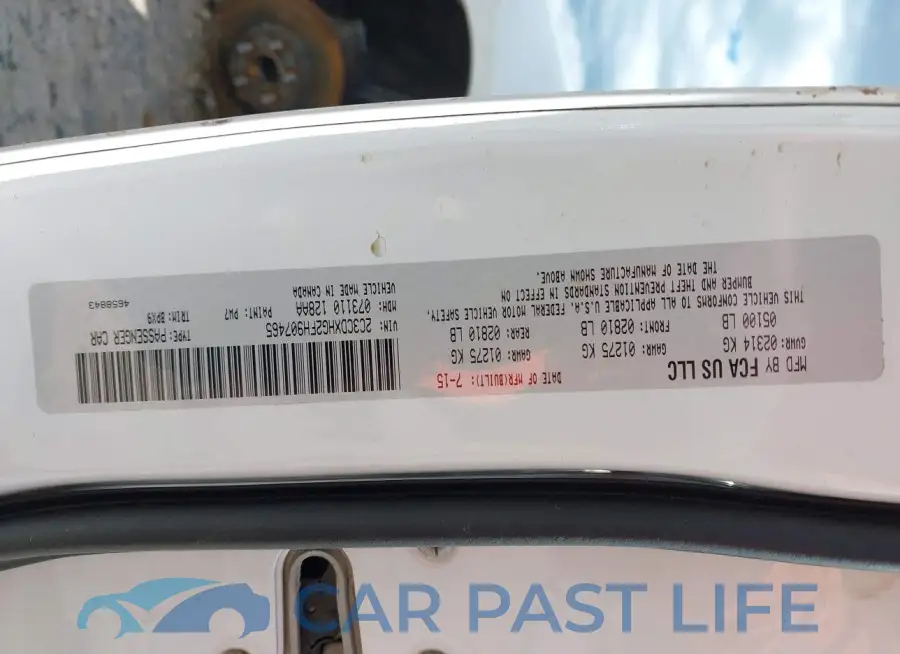 2C3CDXHG2FH907465# 9