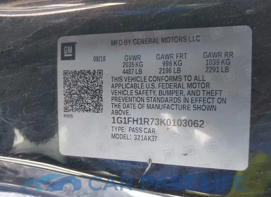 1G1FH1R73K0103062# 9