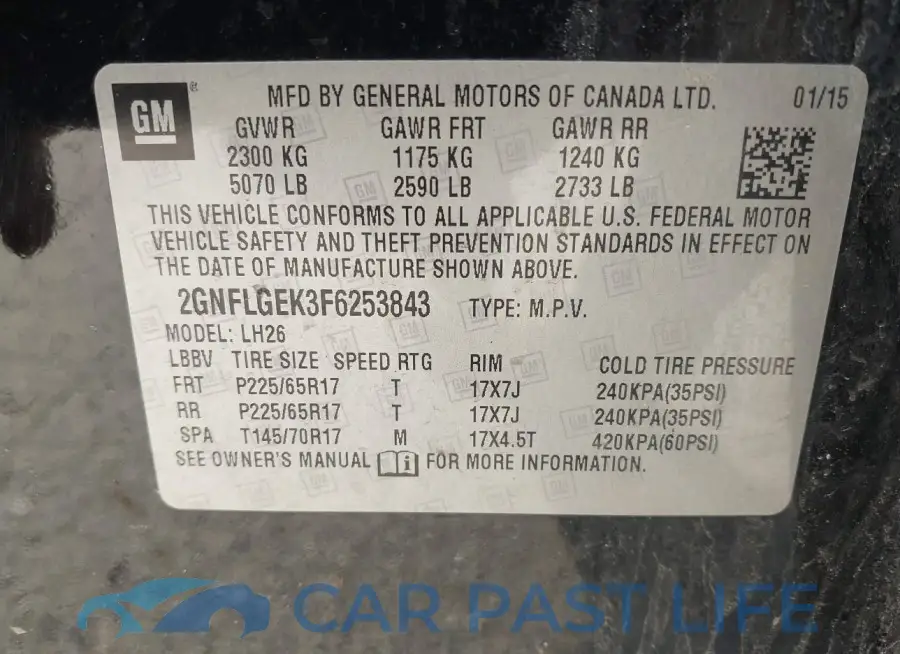 2GNFLGEK3F6253843# 9