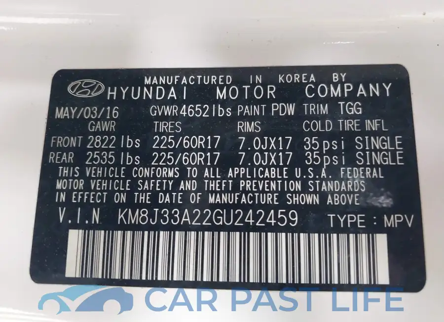 KM8J33A22GU242459# 9