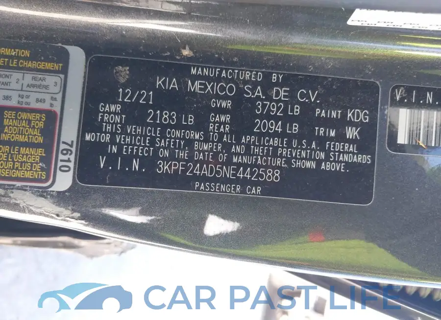 3KPF24AD5NE442588# 9