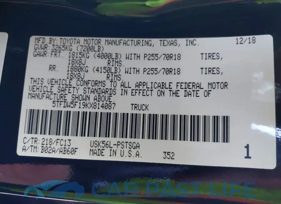 5TFDW5F19KX814087# 9
