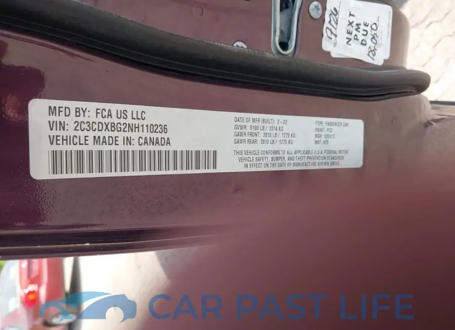2C3CDXBG2NH110236# 9