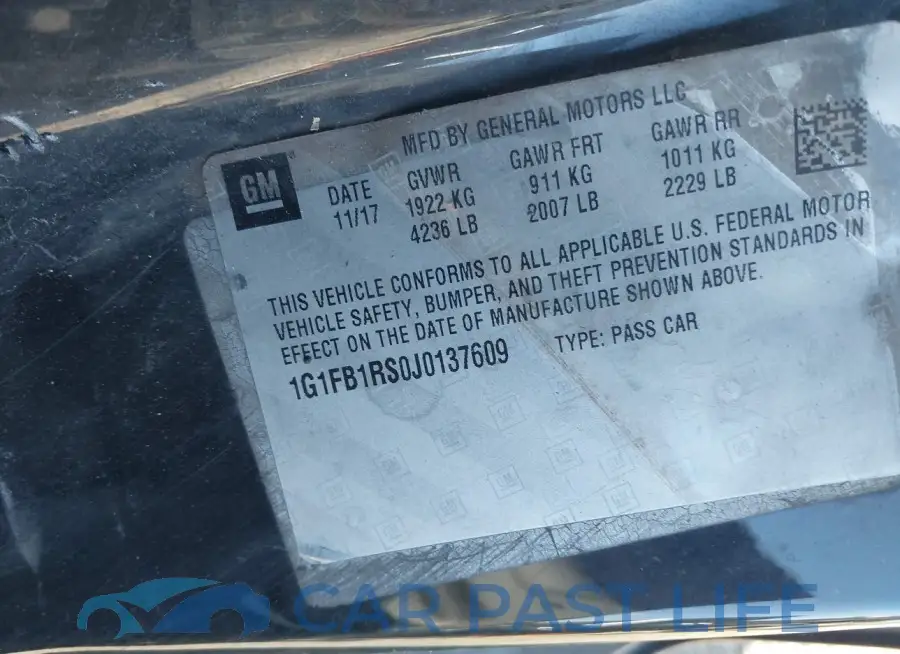 1G1FB1RS0J0137609# 9