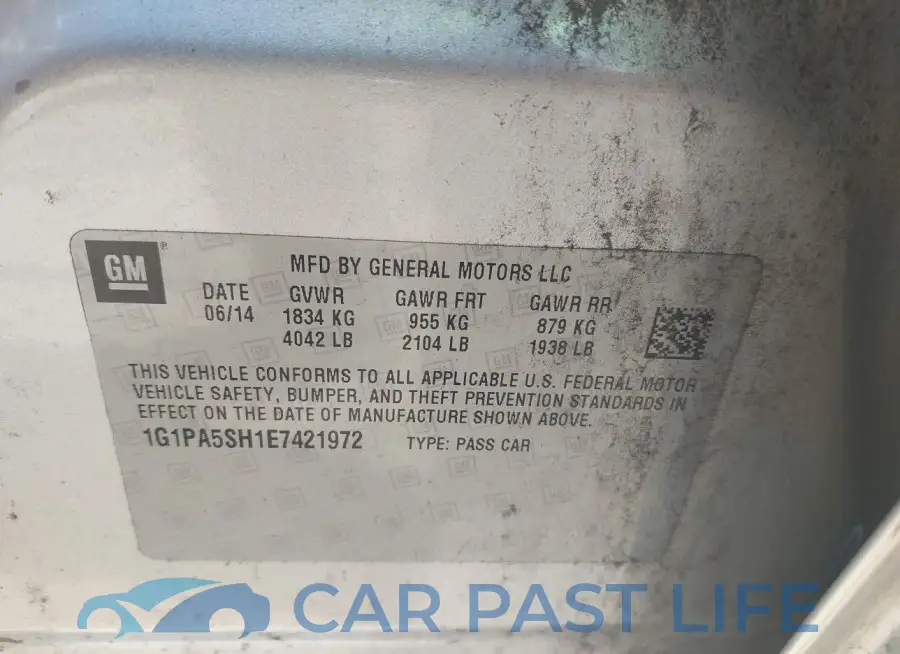 1G1PA5SH1E7421972# 9