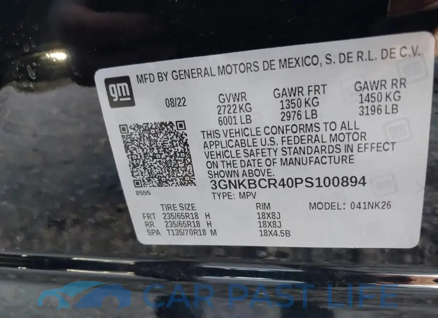 3GNKBCR40PS100894# 9
