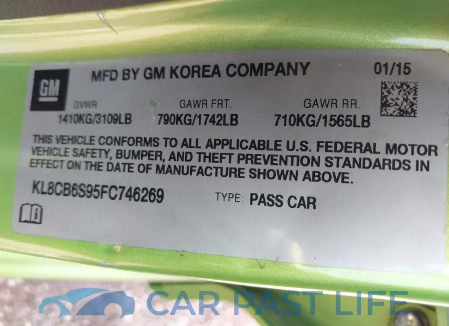 KL8CB6S95FC746269# 9