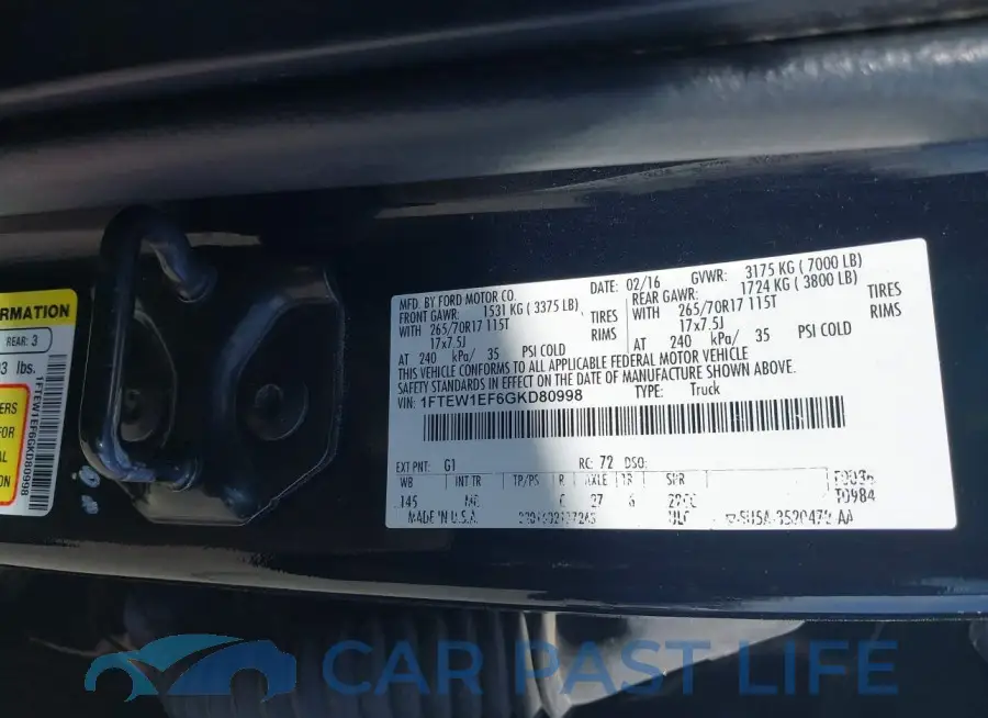 1FTEW1EF6GKD80998# 9