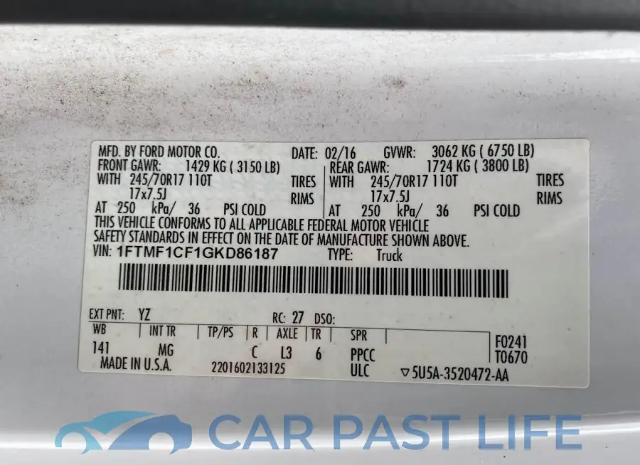 1FTMF1CF1GKD86187# 9
