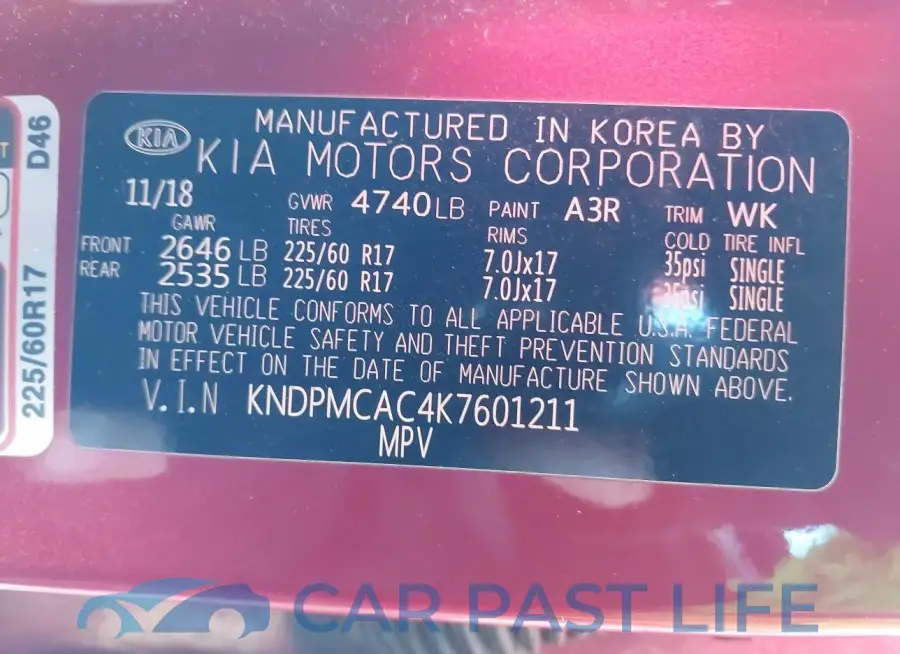 KNDPMCAC4K7601211# 9