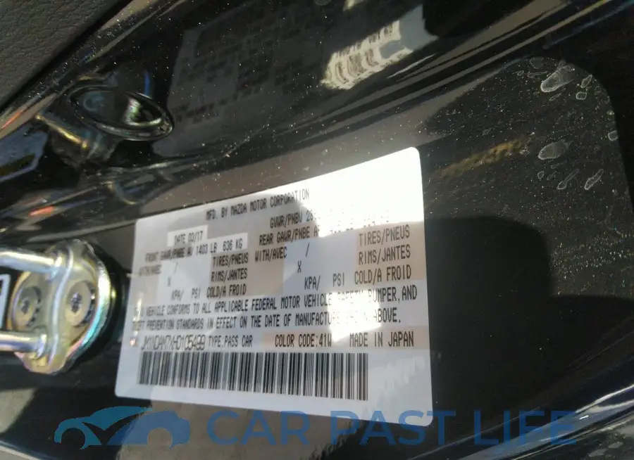 JM1NDAM7XH0105499# 9