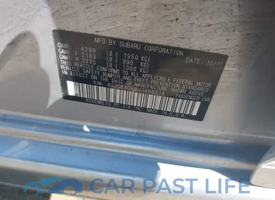 4S3GKAD68J3606014# 9